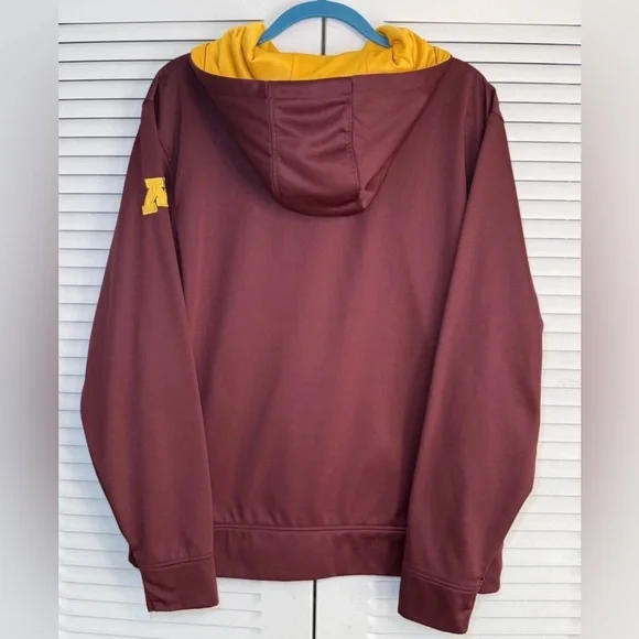Minnesota Golden Gophers Long Sleeve Sweatshirt Hoodie Sz L Stitched Cover One - Picture 2 of 7